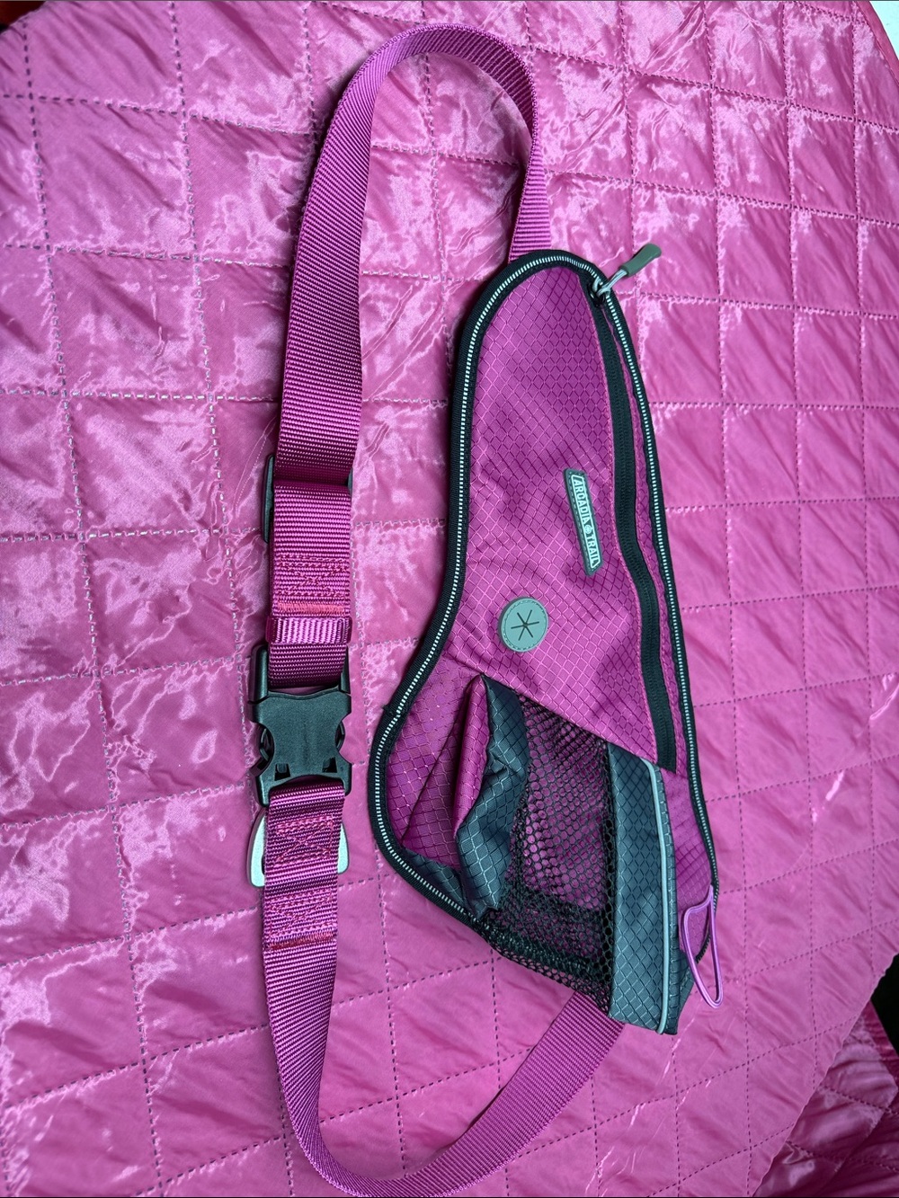 Arcadia Trail Hot Pink Quilted Crossbody Sling